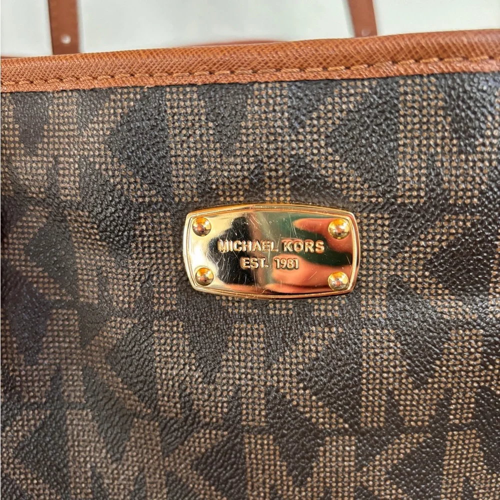 Michael Kors Signature Brown Tote - Picture 2 of 12